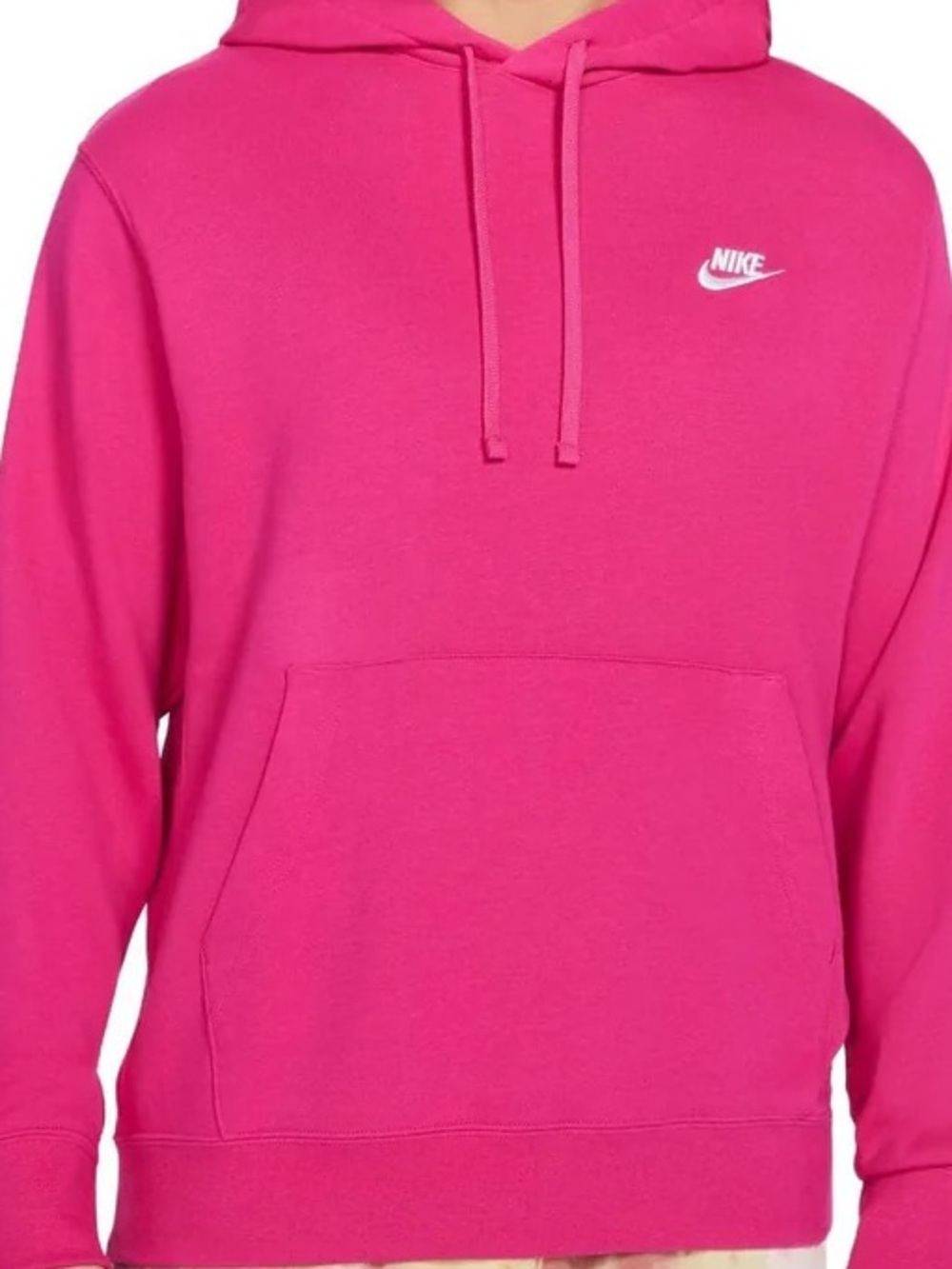 Nike Pink Pullover Hoodie with Logo